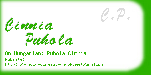 cinnia puhola business card